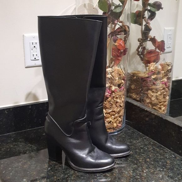 Rag and Bone Lilford Black Leather Boots Size 38 EU 8 US - Picture 4 of 9